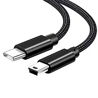 Кабель USB 2.4 - Mini USB 0.5 метра AJ39-05 Черный. Шнур зарядка Mini USB to USB. ЮСБ - Мини ЮСБ