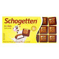 Шоколад молочный Schogetten for Kids with milk 100 г с кремовой начинкой альпийского молока
