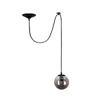 Подвесная люстра светильник в стиле Модерн 756PR1501F-1 BK+BK стеклянный плафон шар под лампу Е27 черный