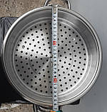 Мантоварка Arian 24 см нержавіюча сталь індукція 3 сітки 4 рівня зі скляною кришкою, фото 4