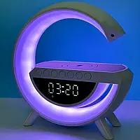 Ночник акумуляторний з годинником G BT-3401 Smart Light Sound Machine Чорний