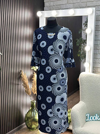 Стильна жіноча сукня, тканина "Трикотаж Масло" 56, 58 розмір 56, фото 1