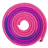 Скакалка для художественной гимнастики Zelart C-1657 цвет розовый-фиолетовый un