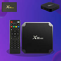 Цифровая смарт приставка Smart TV Box X96 Mini на Android медиаплеер для телевизора 4/32 GB