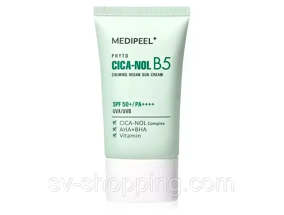 Заспокійливий сонцезахисний крем для обличчя Medi-Peel Phyto Cica-Nol B5 Calming Vegan Sun Cream SPF 50+ PA
