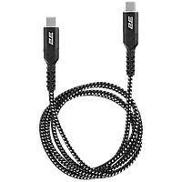 2E Type-C USB-C > USB-C Кабель заряджання/синхронізації 1м 240Вт плетений чорний