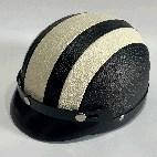 Шлем-каска (обтянутый кожей , черно-белый) VDK