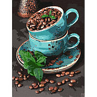 Картина за номерами "Ароматні кавові зерна" Ідейка KHO5636 30х40 см sm
