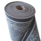 Килимова доріжка Dinarsu Spase Grey сіра шириною 120 см, фото 3