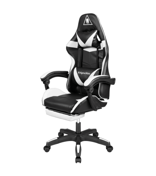 Кресло геймерское Kruger&Matz GX-150 с подставкой для ног Black/White