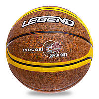 Мяч баскетбольный резиновый LEGEND BA-1912 цвет коричневый un