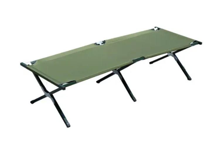 Ліжко розкладне туристичне EX 188x75x42 см khaki, D 25х25х1.0 мм, 600D oxford