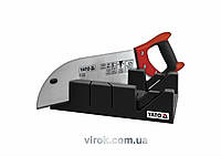 Стусло пластмасове YATO з ножівкою: 300х140х70 мм, 50-54 HRC, 12 зубів/1", кут 45°, 90° [10] Chinazes Это
