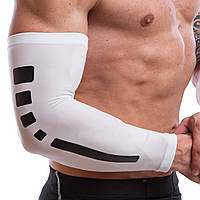 Нарукавник компрессионный рукав для спорта Zelart BC-1498 размер M цвет белый un