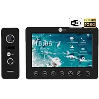 Видеодомофон NeoLight NeoKIT HD WF B/Black (KAPPA+ HD WF Black, вызывная панель PRIME FHD Black с уголком)