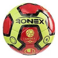 Мяч футбольный Cordly Dimple Ronex (UHL), красный/салатовый