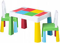 Комплект дитячих меблів (стіл, 2 стільці) Tega Baby Multifun Multicolor (MF-006-134)