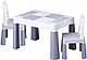 Комплект дитячих меблів (стіл, 2 стільці) Tega Baby Multifun Grey-White (MF-006-106) - фото 1 - id-p2193551992