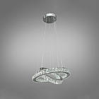Кришталева підвісна світлодіодна LED люстра 55 Вт з пультом управління колір каркасу хром D-8317-6A/480+340HR, фото 2