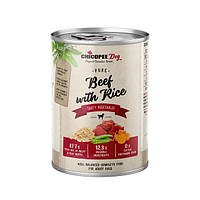 Консерва для взрослых собак с говядиной и рисом Chicopee Dog Adult Pure Beef & Rice 400 г