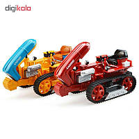 Коллекционный металлический Трактор 691012 15 см 1:18 открывается капот, 2 цвета игрушечный трактор