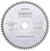 Пильный диск Metabo Aluminium cut HW/CT 254х2.4/2x30, Z72 FZ/TZ 5 град. (628447000)(5312339081756)