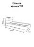 Односпальне ліжко Еверест Соната-900 90х200 см дуб сонома + білий (DTM-2114), фото 3