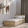 Односпальне ліжко Еверест Соната-900 90х200 см дуб сонома + білий (DTM-2114), фото 2