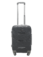 Маленький чемодан цвет темно-серый CARBON размер S маленький дорожный чемодан пластиковый чемодан на колесах