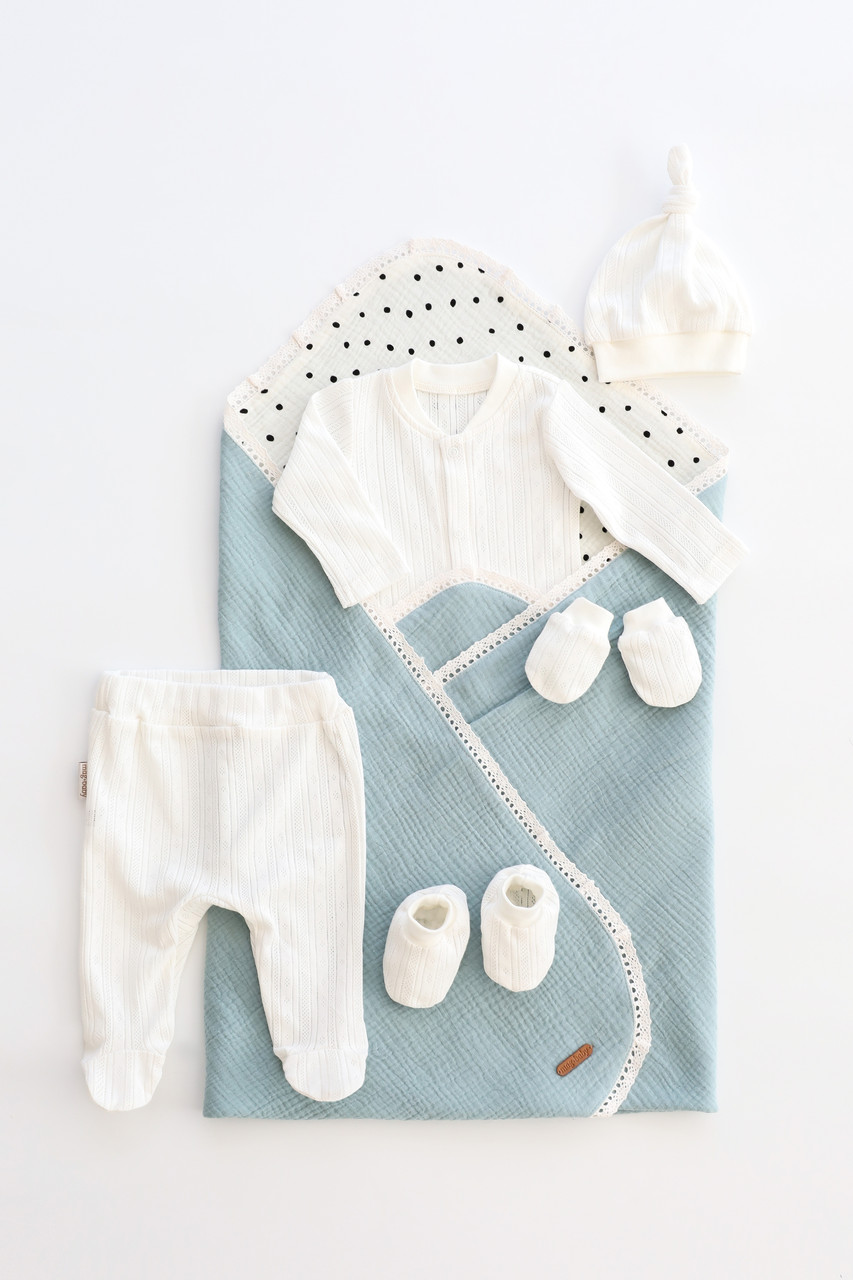 Комплект Lint з боді, блакитний, фото 1