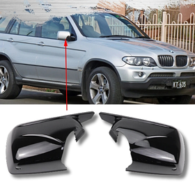 Накладки на дзеркала M Performance BMW (БМВ) X5 series (E53) 1999-2006-Чорний глянець М-Стиль