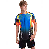 Комплект одежды для тенниса мужской футболка и шорты Lingo LD-1817A размер XL цвет голубой-черный un