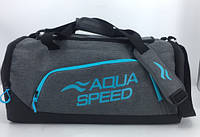 Cумка Aqua Speed Duffel bag L 60150 43L сірий, блакитний Уні 55x26x30см