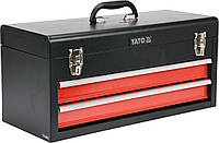 Ящик для инструмента Yato металлический с 2-мя шухлядами 218х255х520 мм (YT-08872)(7601499021756)