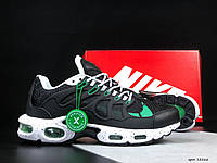 Стильные мужские кроссовки Nike Air Max Terrascape Plus демисезонные сетка кожа черные с белым\зеленые