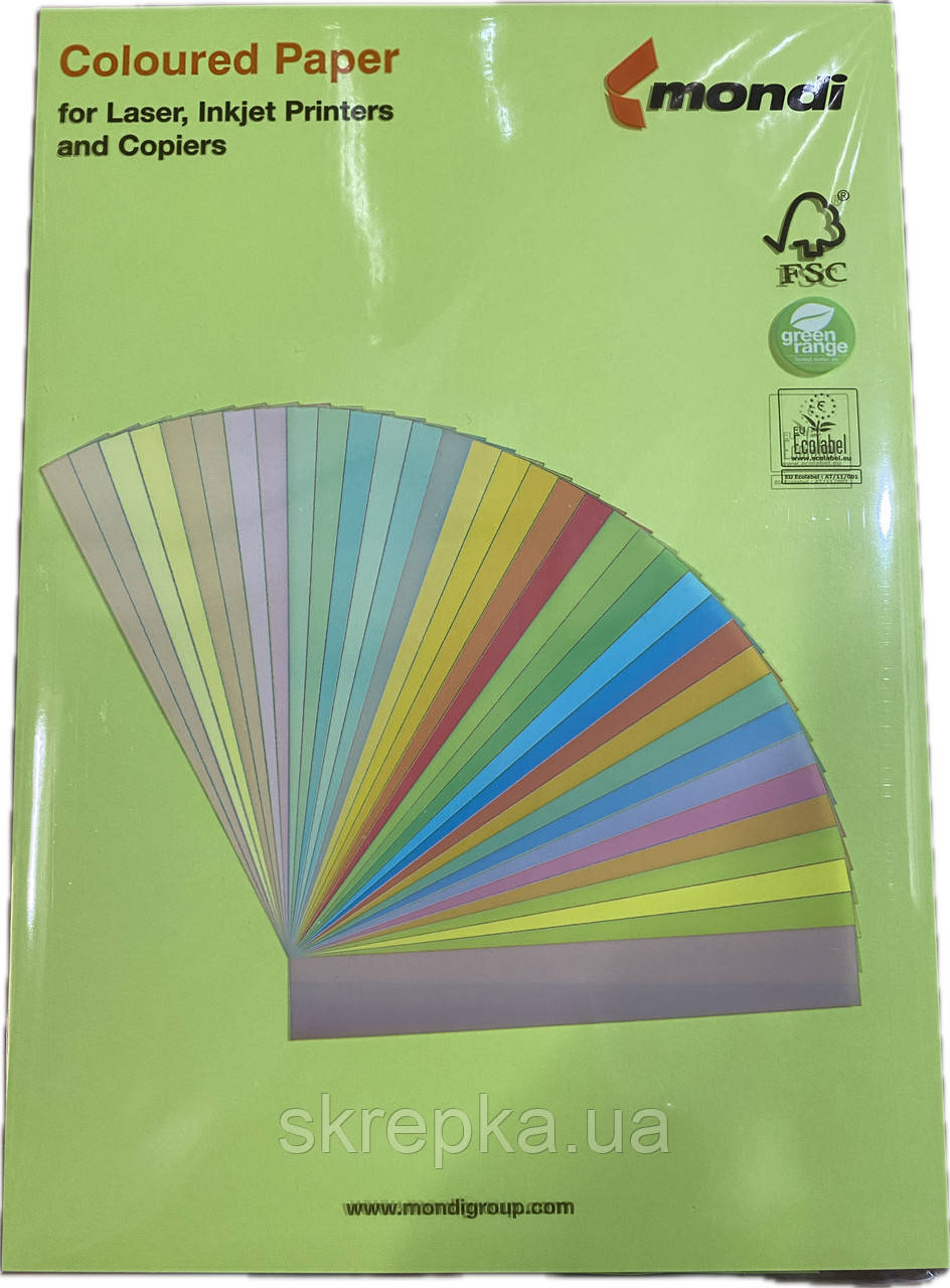 Папір кольоровий INTENSIVE лайм зелений 500 л. А4 80 г/м² Mondi LG 46