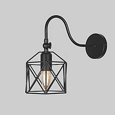 Чорне бра на вигнутому тримачі (56-WPR101F3-1 ВК), фото 2