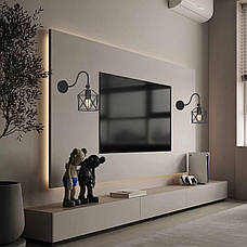 Чорне бра на вигнутому тримачі (56-WPR101F3-1 ВК), фото 3