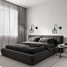 Чорне бра на вигнутому тримачі (56-WPR101F3-1 ВК), фото 5