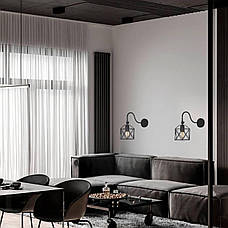 Чорне бра на вигнутому тримачі (56-WPR101F3-1 ВК), фото 4