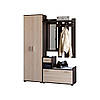Передпокій Еверест Тандем з розпашною шафою ШП-1 і тумбою (ліва) венге темний+дуб молочний (DTM-2353), фото 2