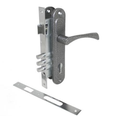 Замок врізний 2800 with BP + ASPECT РП-85.23 (UA) срібло, фото 1