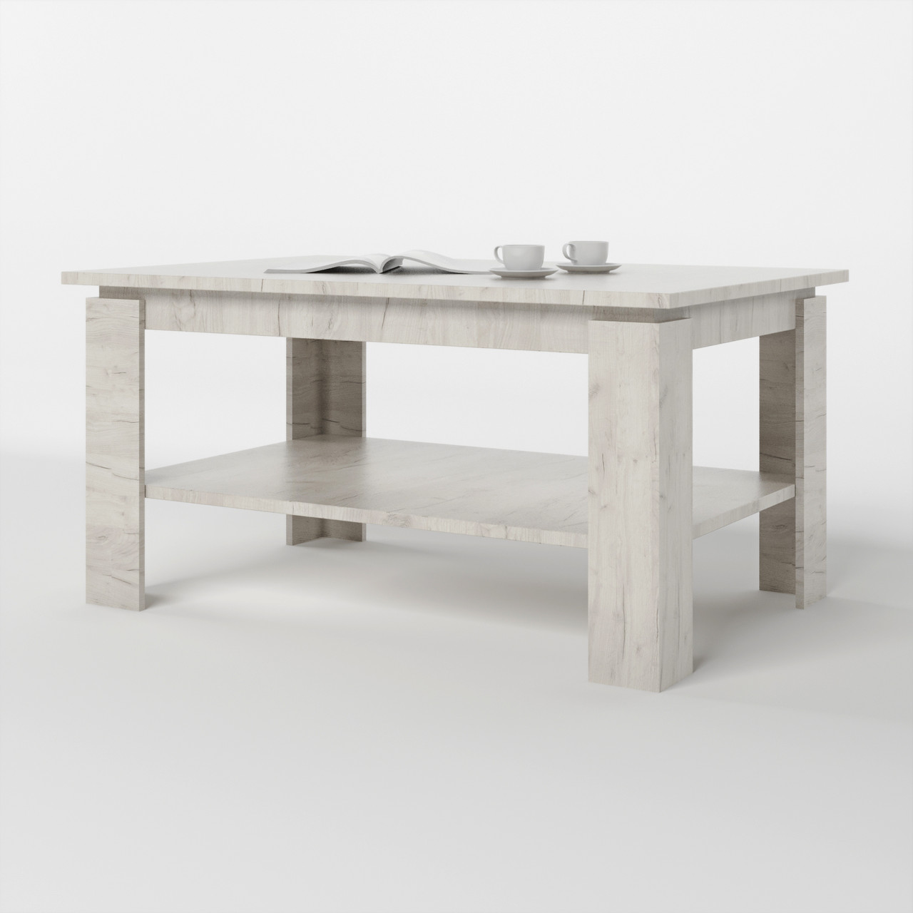 Стіл журнальний Еверест Соната СЖ-910 у вітальню дуб крафт білий (DTM-2709), фото 1