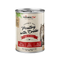 Консерва для взрослых кошек с Птицей и Крабом Chicopee Cat Adult Gourmet pot Poultry & Crabs 400 г