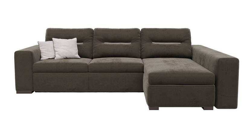 Угловой левосторонний диван Andro Ismart 289х190 Темно-коричневый