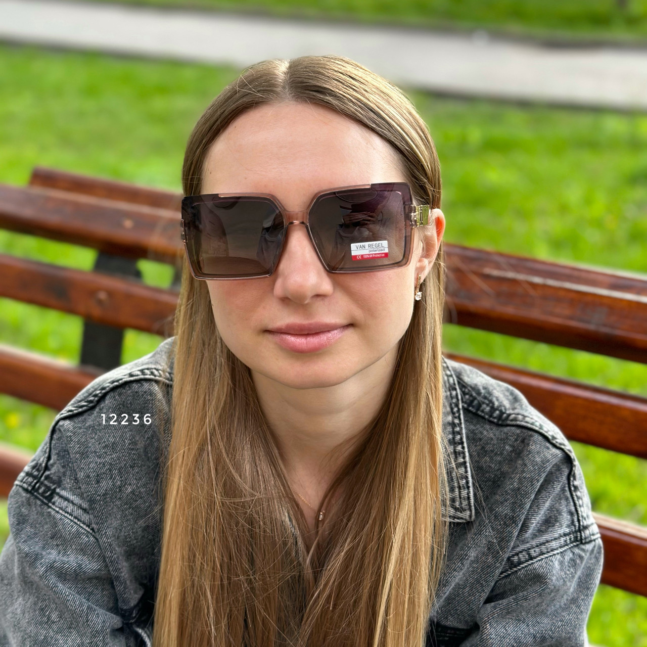 Сонцезахисні окуляри коричневі, лінза polarized, фото 1