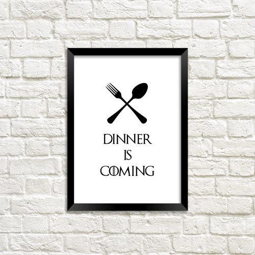 Постер у рамці A3 Dinner is coming