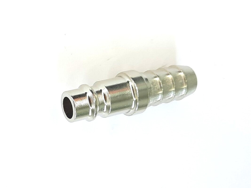 Штуцер на шланг під швидкознім 8 мм білий