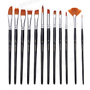 Художній набір 18 в 1 - Акрил, акварель, гуаш, олія, темперна фарба, аквагрим, фото 5