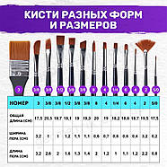 Художній набір 18 в 1 - Акрил, акварель, гуаш, олія, темперна фарба, аквагрим, фото 6